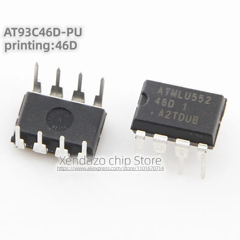 5pcs/lot AT93C46D-PU AT93C46D Silk screen printing 46D DIP-8 package Original genuine Memory chip