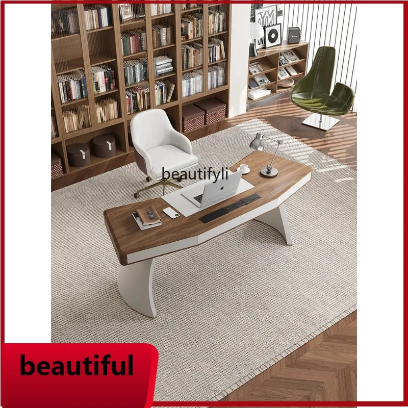 

X Light luxury desk, high-end study desk, simple modern home living room corner computer desk