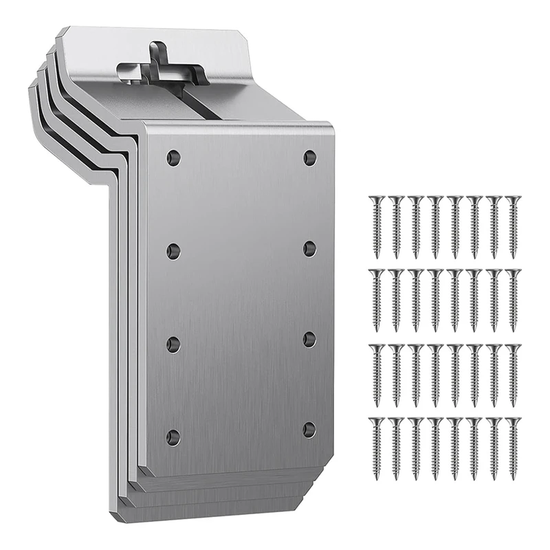 

ABUG-4 PCS Т-образный кронштейн, 3-дюймовая Т-образная вешалка для мишеней, монтажный кронштейн для скворечника/почтового ящика, вертикальная и горизонтальная установка