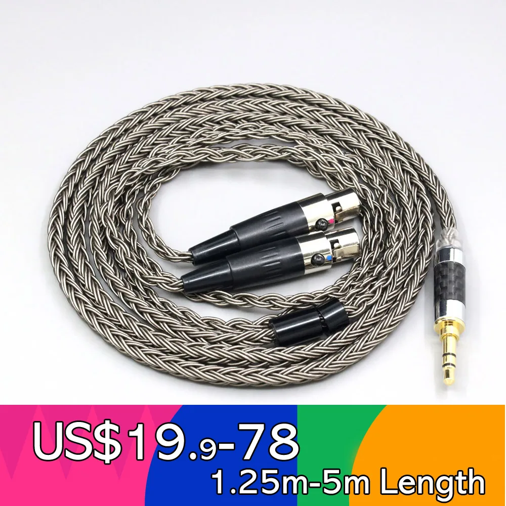 

16 Core Grey Earphone Cable For Audeze LCD-3 LCD-2 LCD-X LCD-XC LCD-4z LCD-MX4 LCD-GX lcd-24 LN008013