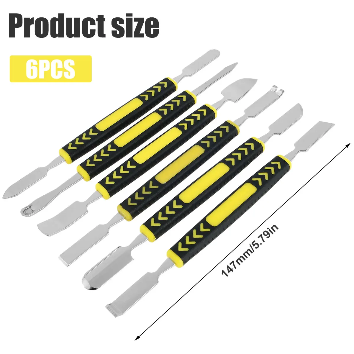 6Pcs Hardened Claw Nail Double Headed Pry Bar Disassembly Battery Screen Frame Flat Pry Bar Injection Molding Repair Tool