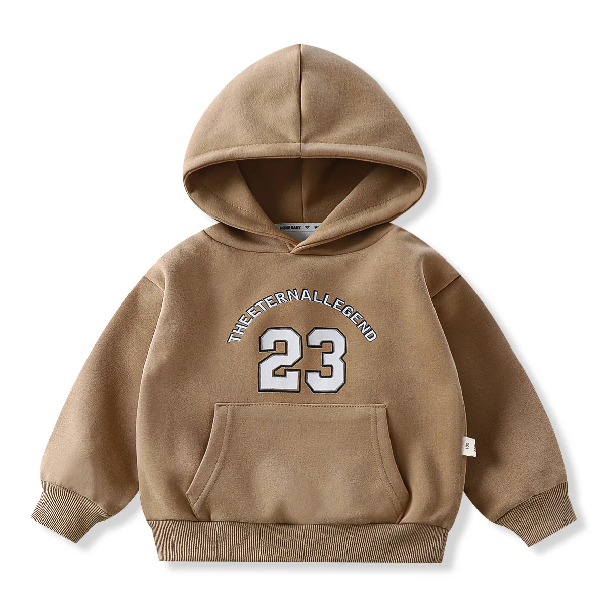 سترة بقلنسوة على الطراز الكوري للأولاد للربيع والخريف، معطف بقلنسوة مطبوع، بلوزة عصرية كاجوال للأطفال