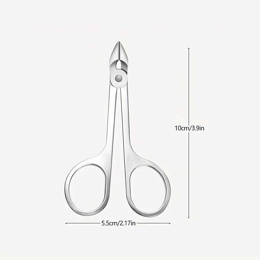 2 قطعة مقص بشرة الفولاذ المقاوم للصدأ مجموعة أدوات العناية بالأظافر لإزالة الضوء الميت مانيكير وباديكير يشمل مبرد أظافر نانو #5