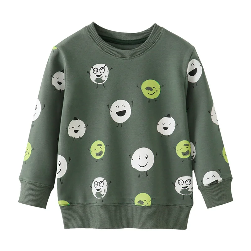 

New Style Smile Boys Girls Sweatshirts For 2-7T Children's Clothing Long Sleeve Kids Fashion Comfortable Baby Shirts Tops
