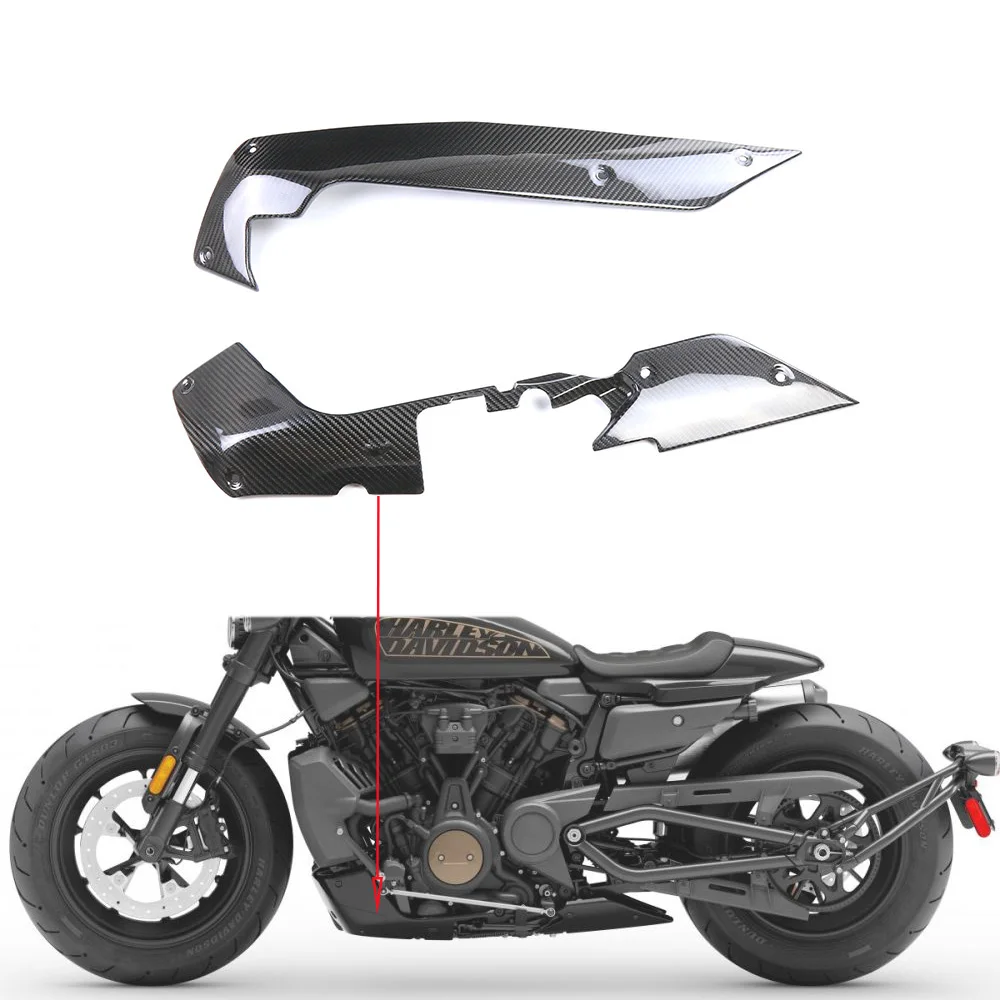 For Harley Sportster S 1250 RH 1250S 2021 2022 2023 3K Carbon Fiber Lower Belly Pan Fairing Motorcycle Accessories Fairings Kits