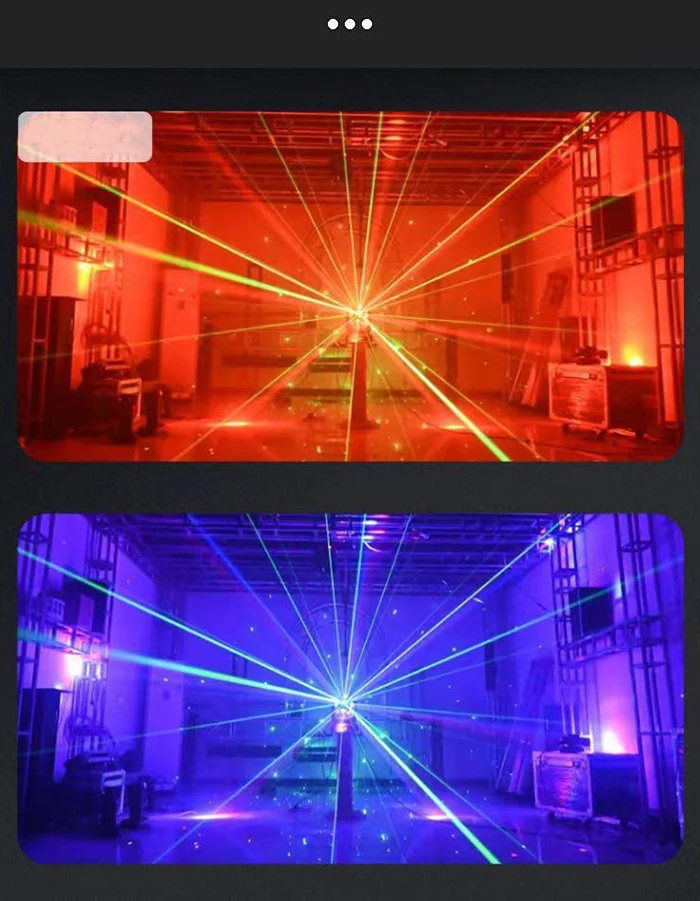 LED-Laser-Bühnenlicht, RGBW, 4-in-1, vollfarbig, bewegliches, bewegliches Strahllicht, DMX-Effektlicht für Hochzeit, Bar, Zuhause, Party, Disco – Detail 5