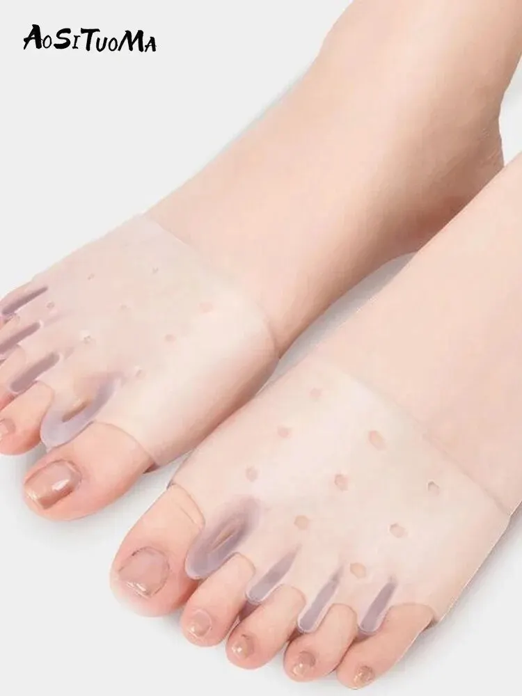 وسادات القدم الأمامية من السيليكون لتخفيف الأورام ، مريحة ، مثالية للاستخدام الليلي والمنزل ، 2