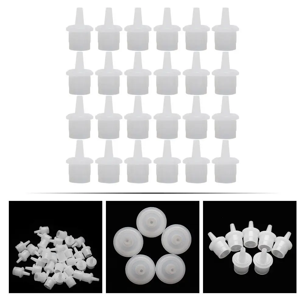 100Pcs Eyelash Glue Bottle Plugs ABS Material Lash Extension Replacement Caps Prevent Drying Clog Lash Bottle Stopper