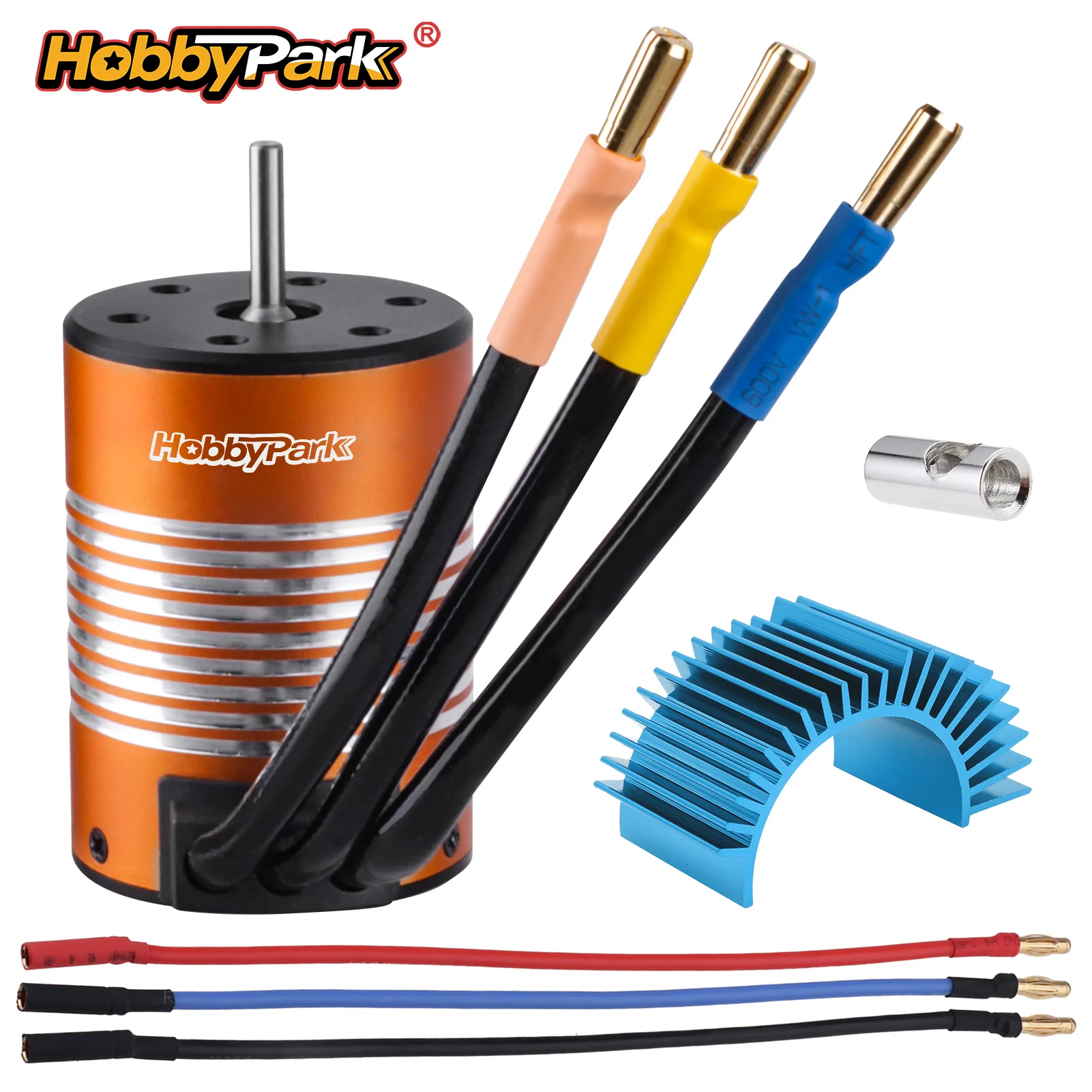 

HobbyPark 540 Brushless 5900KV 3.175mm Shaft w/Heatsink for Traxxas Slash 2WD 4x4 Redcat Volcano EPX Arrma Granite ECX Losi 1/10