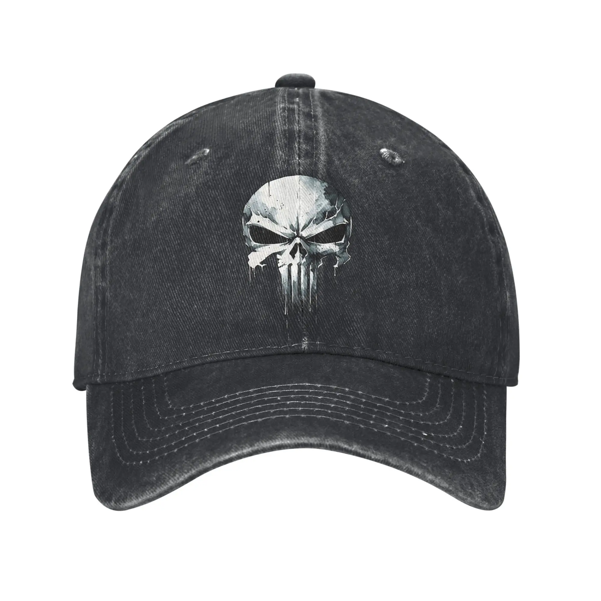 Comic Skull Animation Casual Baseball Cap For Couple Women Summer Manga Outdoor Gym Hip Hop Hats Fitted Breathable Snapback Cap