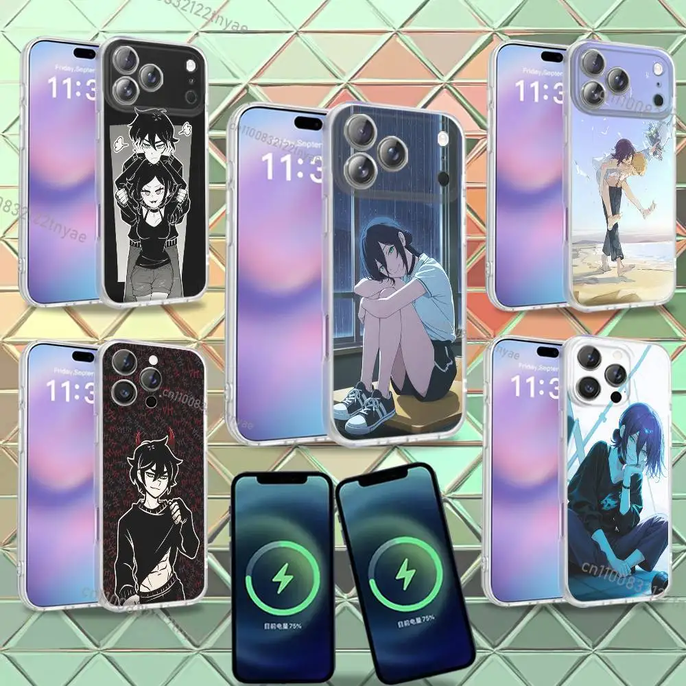 

C-Chain-saw Man Reze Phone Case For iPhone 16,14,11,17,13,15,12,Air,Plus,Pro,Max,E,Mini Frosted for MagSafe Magnetic