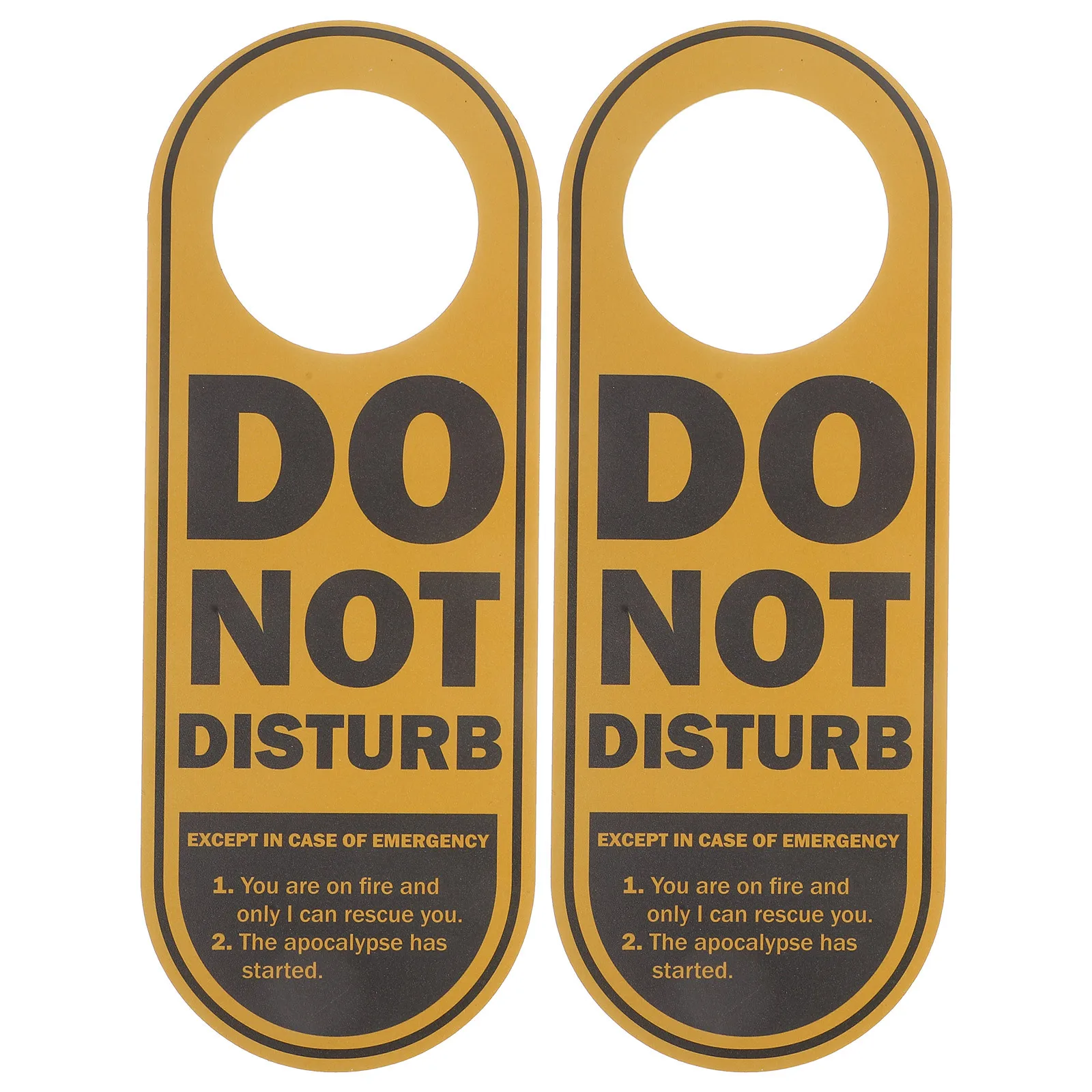 

2Pcs Dual Sided Door Hanger Sign PVC Material Easy to Mount Clear Text for Office Hotel Do Not Disturb Door Sign
