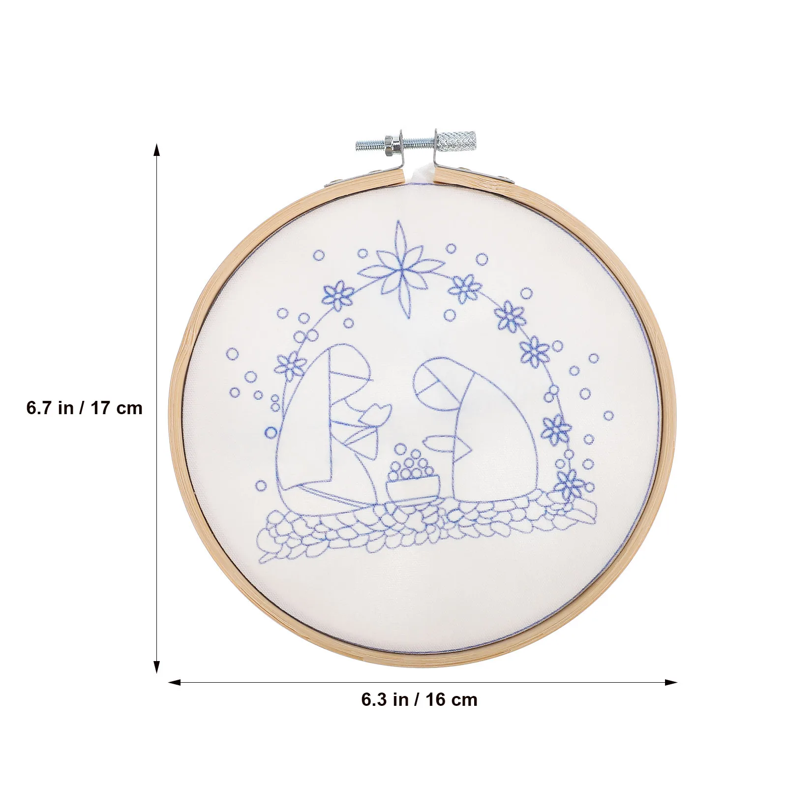 

1 set 1 Set Christmas Kit For Beginners Embroidery Hoops Included Cotton Linen Material Strong Durable Diy Decoration Craft Kit