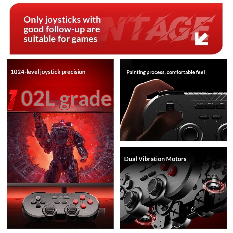 【In Stock】Hot Gamemt 080s Gaming Controller Multi Platform Esports Grade Controller Switch 2.4g Vibration Wireless Controller