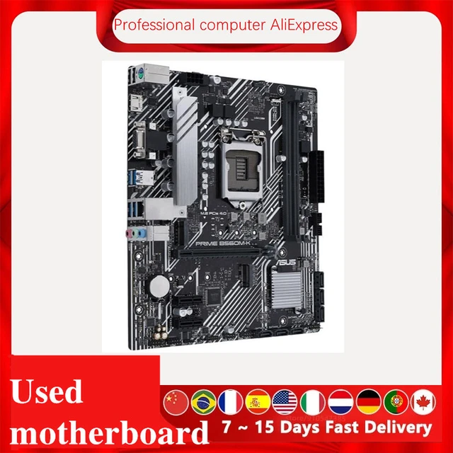 Used motherboard For Asus PRIME B560M-K Original Desktop B560 Motherboard  LGA 1200 i7/i5/i3