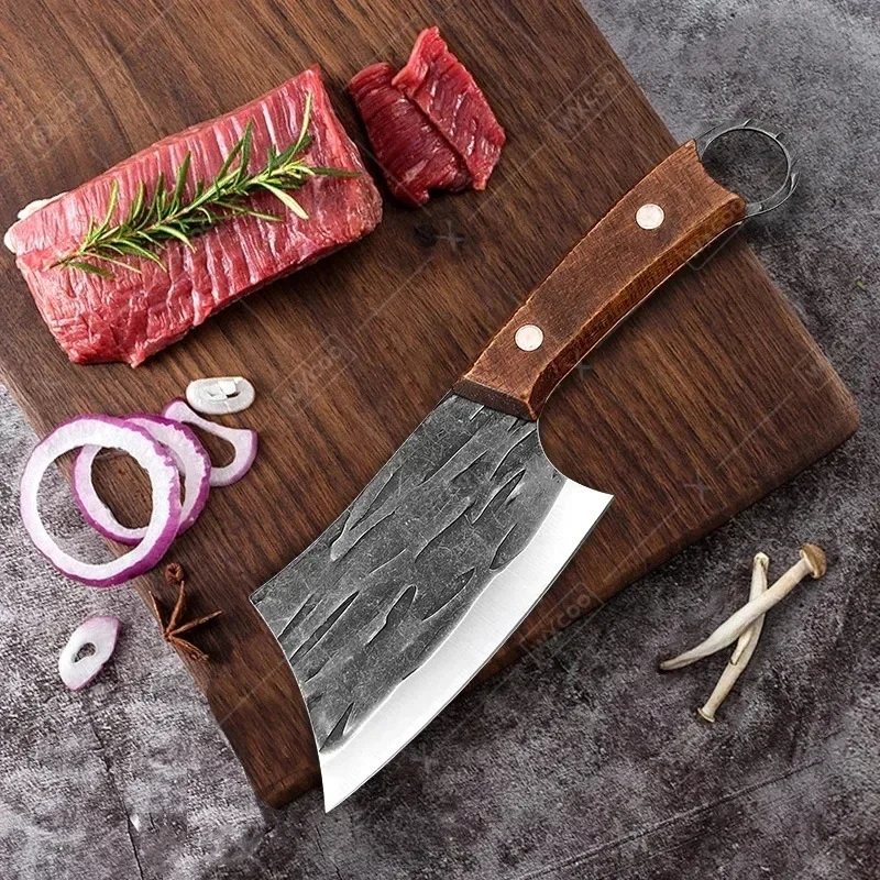 WXCOO Boning Knife Meat Cleaver Kitchen Knives Forged Knives Stainless Steel Handmade Chef Cooking Fruit Peeler Chopper BBQ Tool