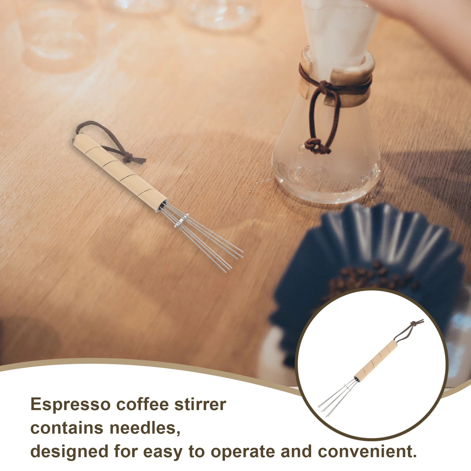 أداة تقليب الإسبريسو المصنوعة من الفولاذ المقاوم للصدأ لإبرة موزع القهوة لتوزيع الطحن والملحقات المتينة