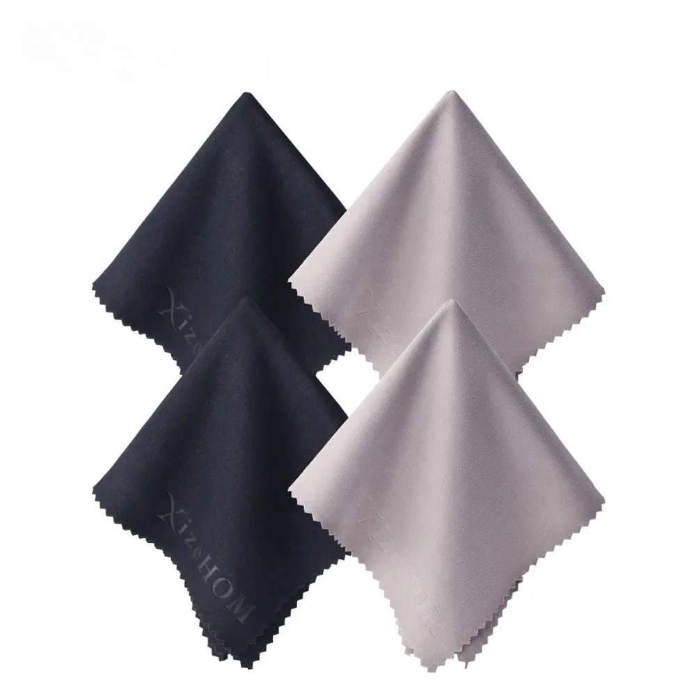 XizeHOM (40*40cm/4pcs) Large Microfiber Cleaning Cloth for All Eyeglasses, Glasses, Camera Lens, Household Cleaning Tools