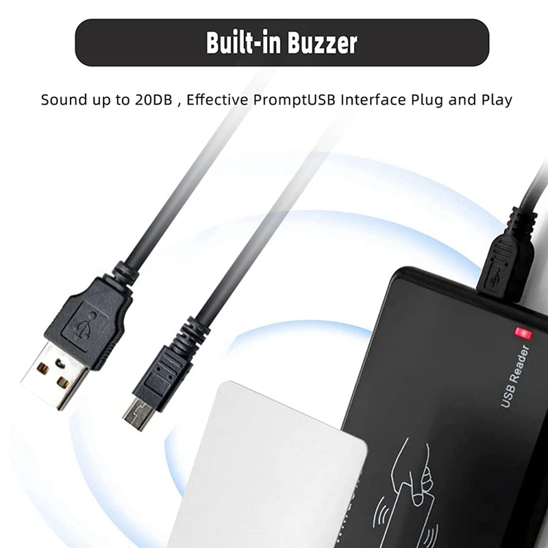 قارئ بطاقة هوية USB RFID بدون تلامس ، قارئ لـ EM4100 ، 2X
