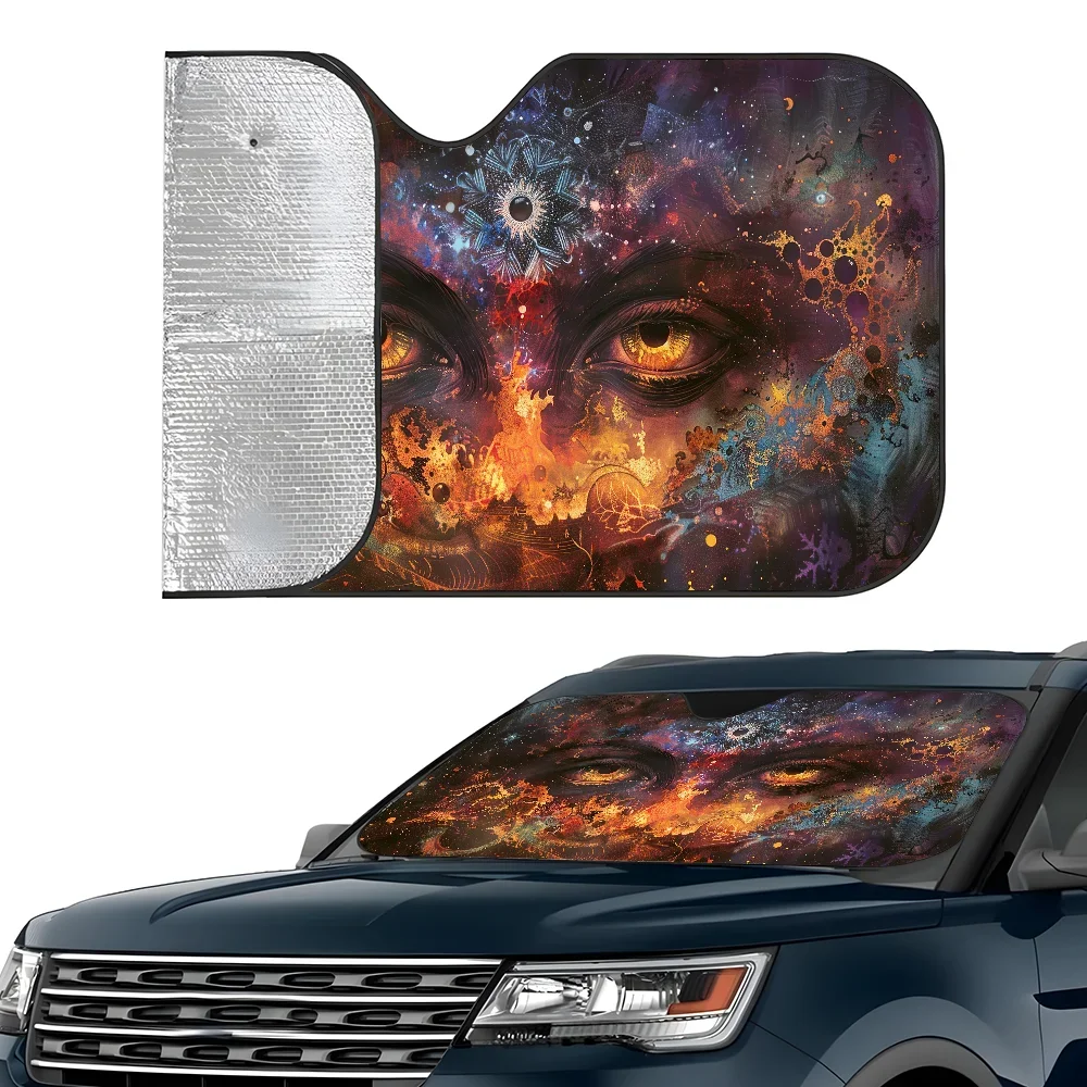 

Фэнтезийный глаз для автомобиля SunSha, складной радиатор для переднего окна, солнцезащитный козырек для автомобиля, блоки для лобового стекла, УФ-лучи, солнцезащитный козырек