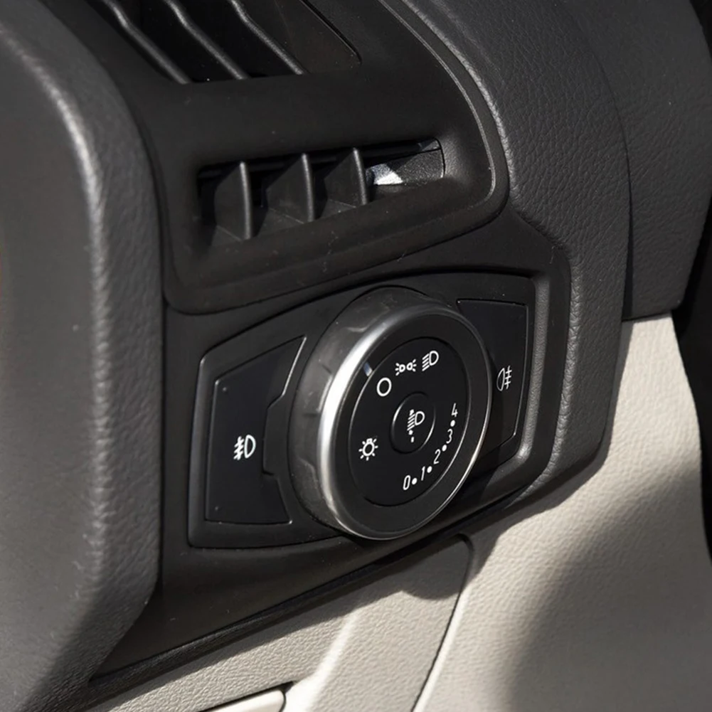 Headlight Switch Buttons Decorative Frame Trim Interior Accessories Low&High Level Configuration for Ford Focus 12-18