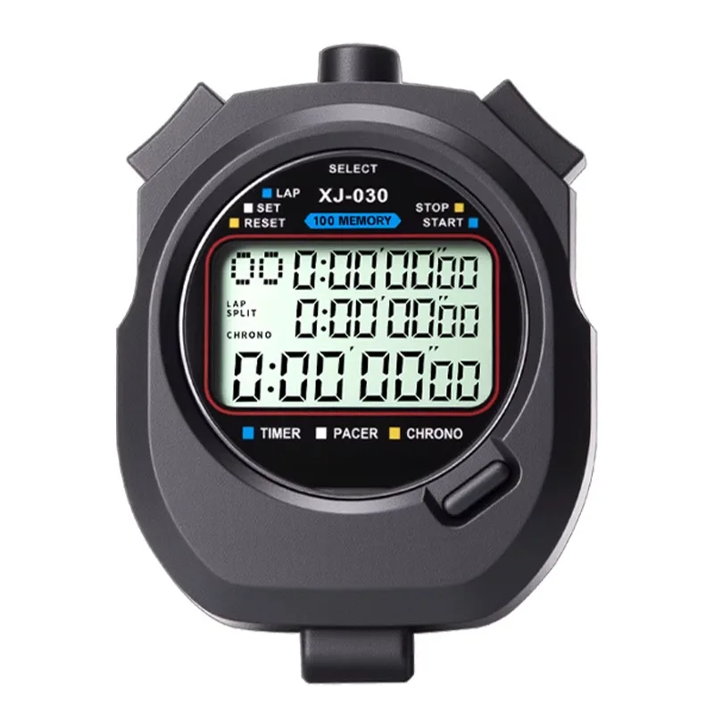 ساعة توقيت رقمية متعددة الوظائف، شاشة كبيرة، مؤقت تنازلي، كرونوغراف محمول للمدربين، السباحة، الجري، التدريب الرياضي