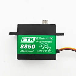 PTK Servo 8.4V 30kg 40kg High speed0.05 brushless RC servo motor Waterproof 1/8 1/10 1/12 scale automotive fixed wing robot 180°