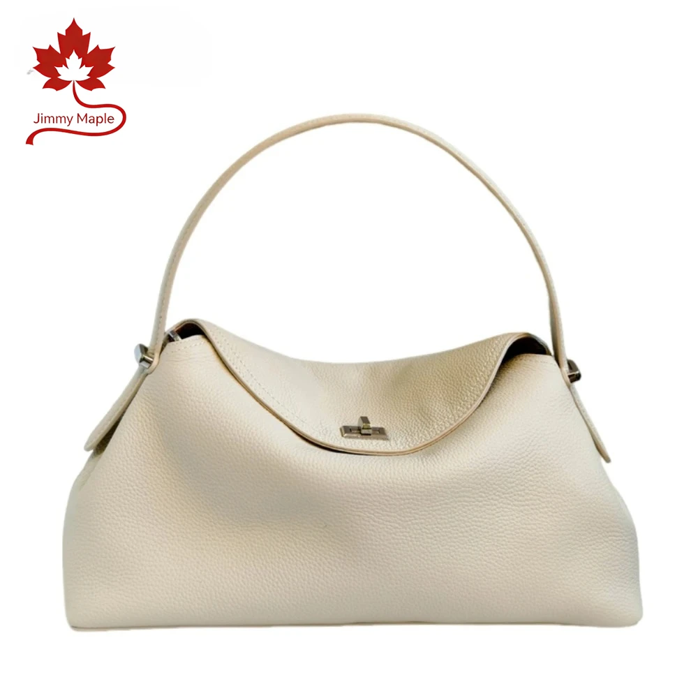 Bolso de mano de ocio para mujer, 100% de cuero de vaca auténtico, color Beige y esponjoso, color Beige y rosa, bolso de hombro de calidad