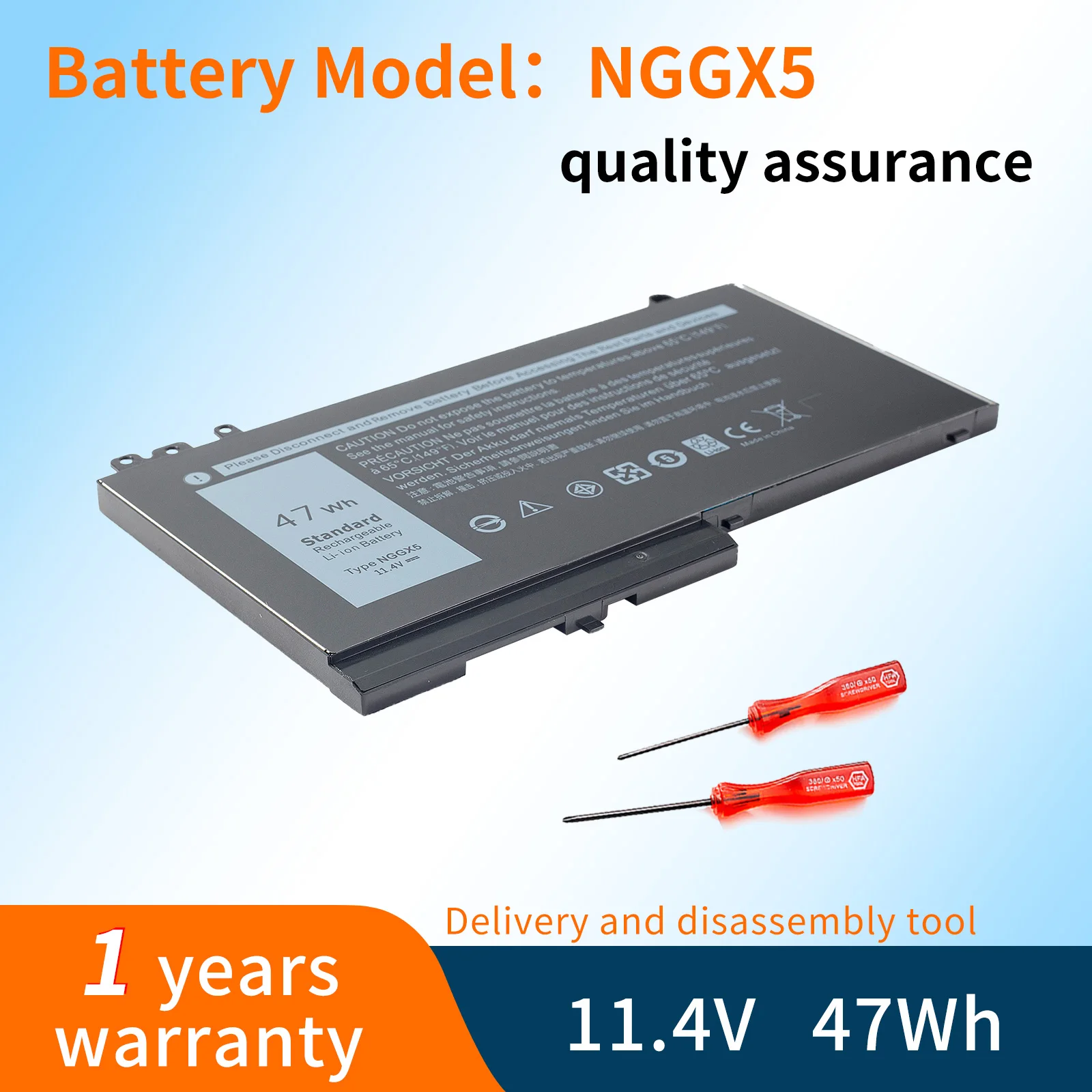 

BVBH 11.4V 47Wh New NGGX5 Battery For Dell E5250 E5470 E5270 E5570 JY8D6 954DF 0RDRH9 0JY8D6