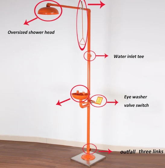 

Anti-Explosion Emergency Safety Shower And Eye Wash Key Safety Product