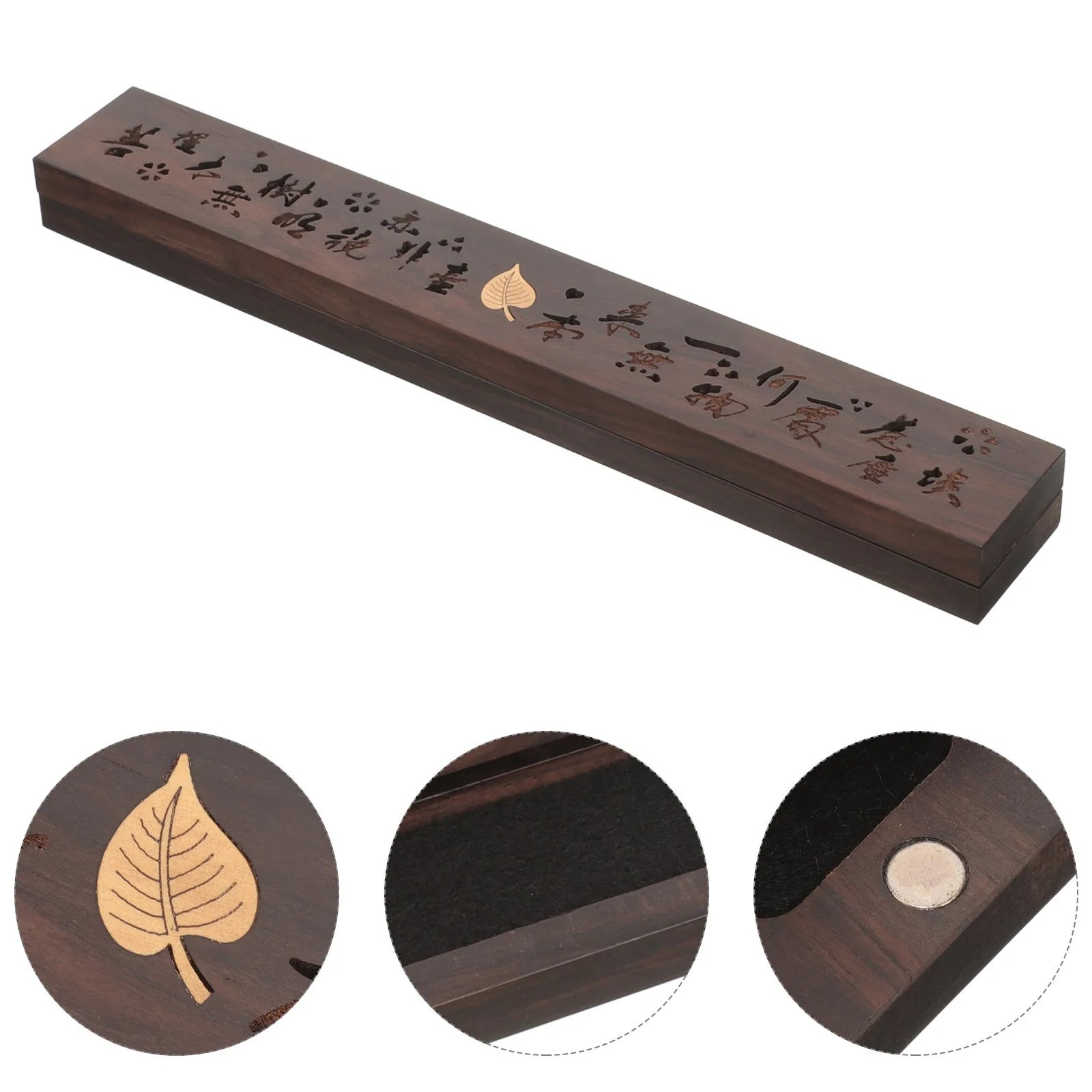 

Wood Incense Stick Box Magnetic Wooden Incense Burner Elegant Design Wood Aroma Furnace Box Desktop Aroma Furnace