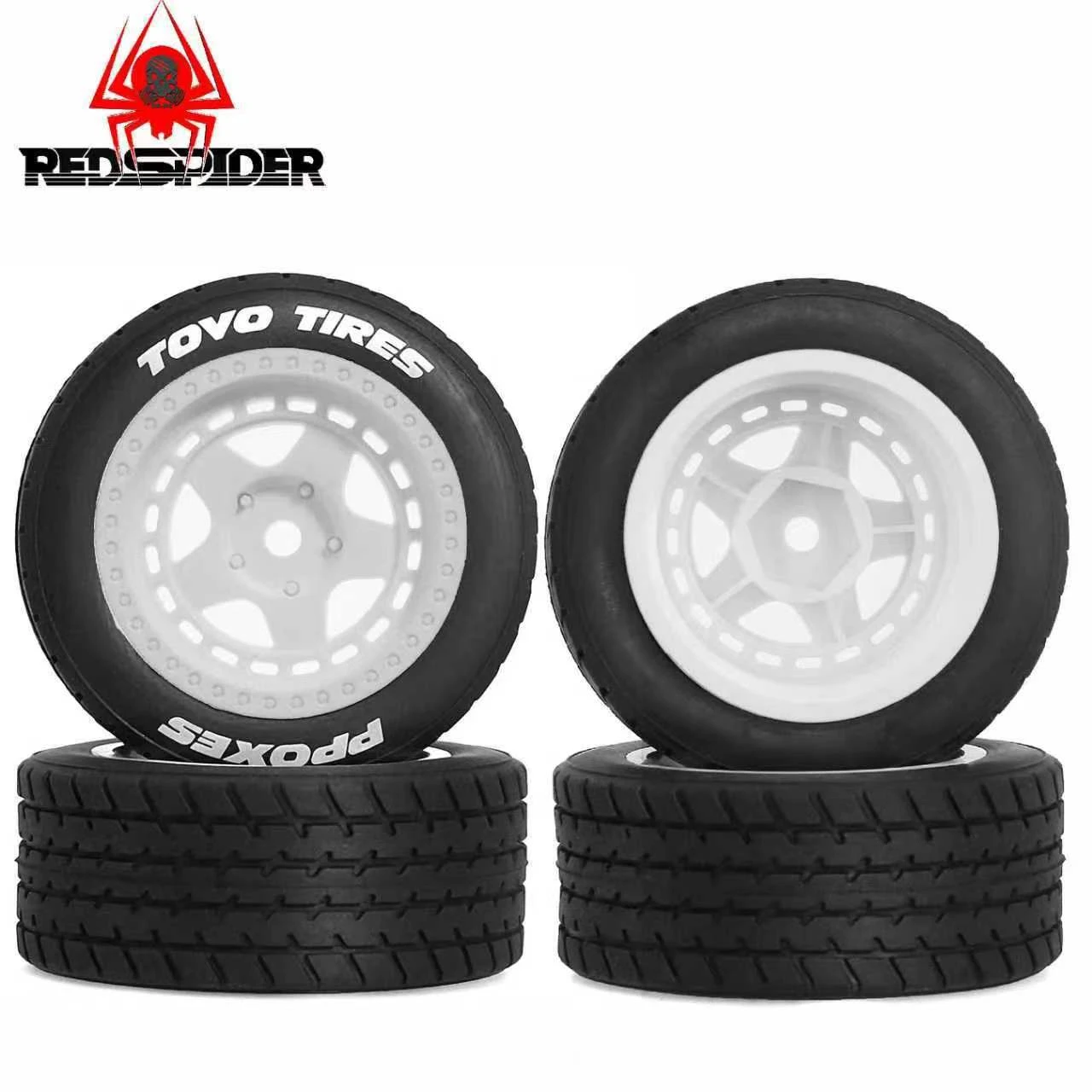 

4pcs 60mm Plastic Wheel Rubber Tire Wheel Tyre For RC Car TAMIAY M03 M04 M05 MB01 MF01 XM01 SW01 T301 1/14 MJX 14303 14304