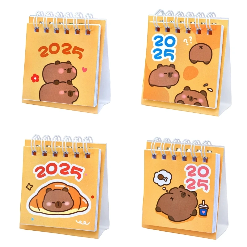 10 Pcs 2025 Animal Calendar Desktop Calendar Annual Planner Standing Calendar