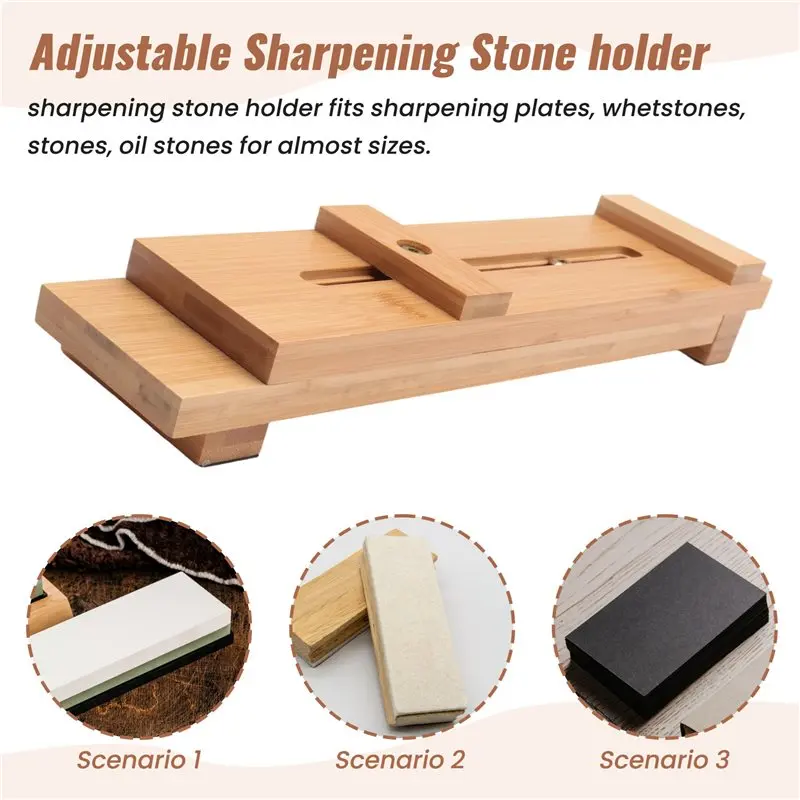 A02M-Adjustable Whetstone Holder, Sink Bridge, Universal Sharpening Stone Holder, Grinding Stone Base For Home Kitchen