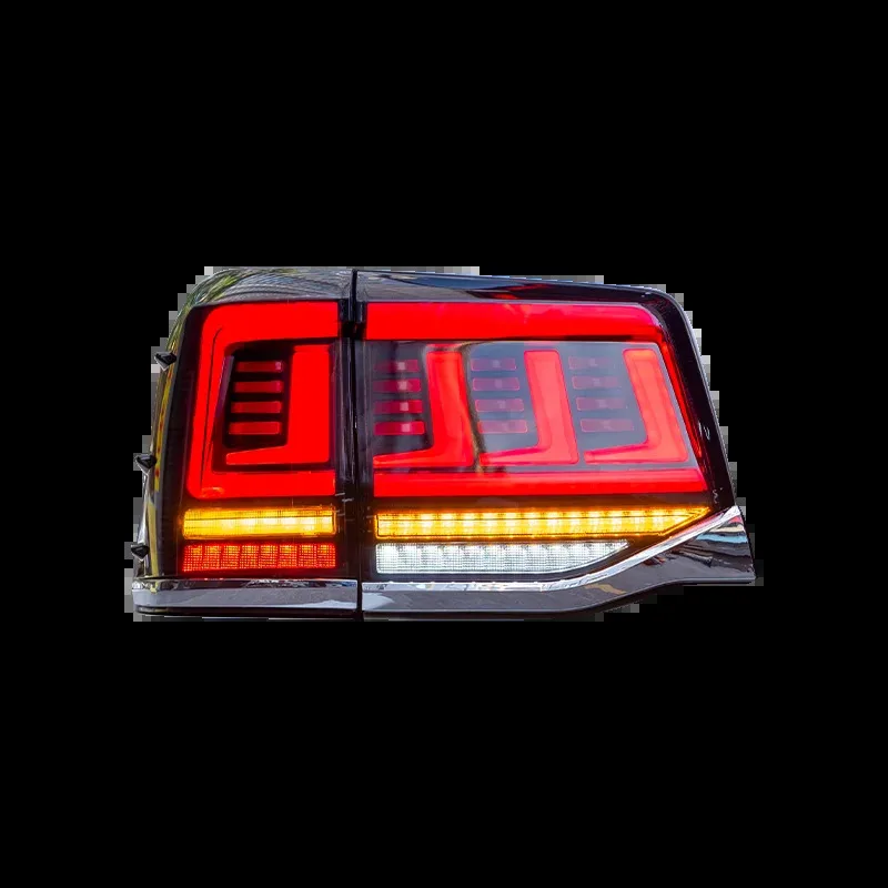 Motion Auto Custom Red LED Taillight For  Land Cruiser LC200 2016-2020 Rear Lamp New 12V ABS Material
