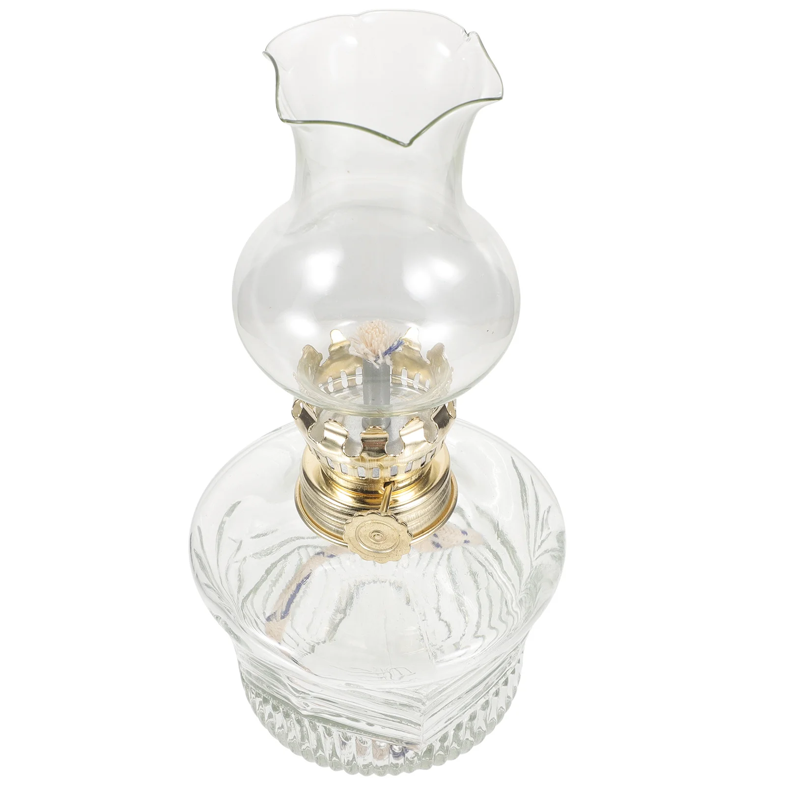

Vintage Glass Lamp Retro Style Indoor Lighting Oil Lantern with Transparent Shade Decorative Vintage Oil Light for Home