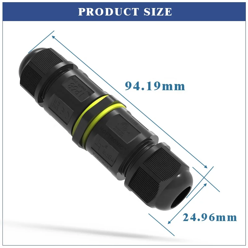 Junction Box Outdoor Screwless Waterproof Cable Connector with Quick Installation - IP68 Rated