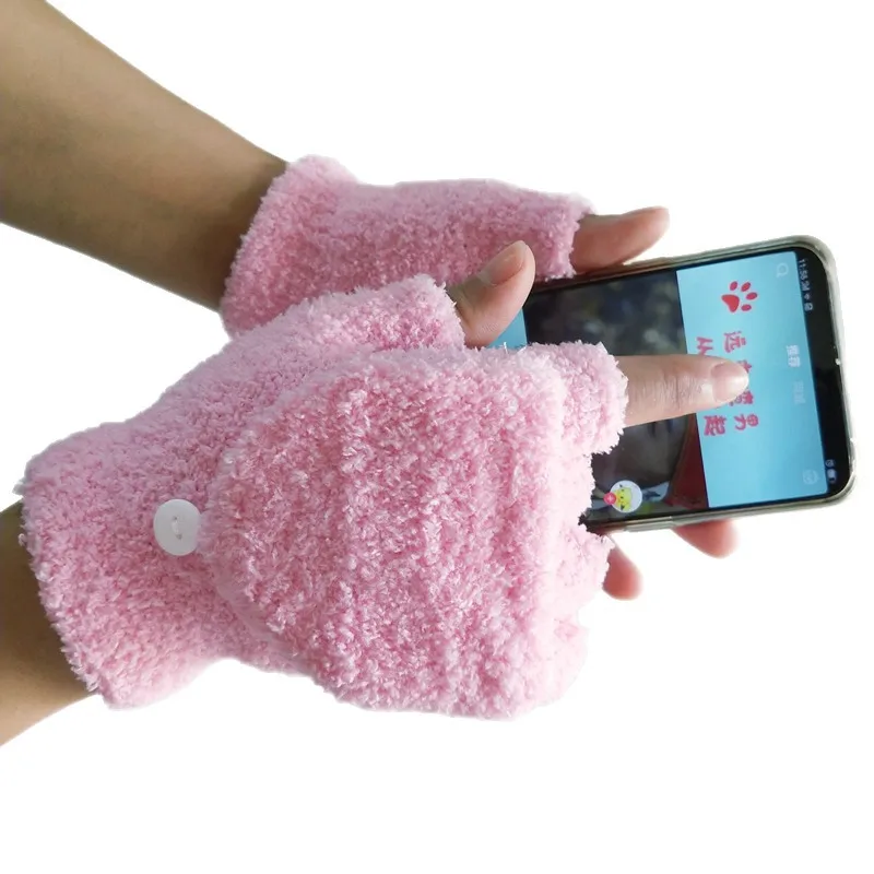 غابي دمية الأطفال قفازات فتاة نصف اصبع الوجه قفاز رسالة A-Z الكرتون القط الدافئة في الهواء الطلق القفازات عيد الميلاد هدايا أعياد ميلاد للأطفال #5