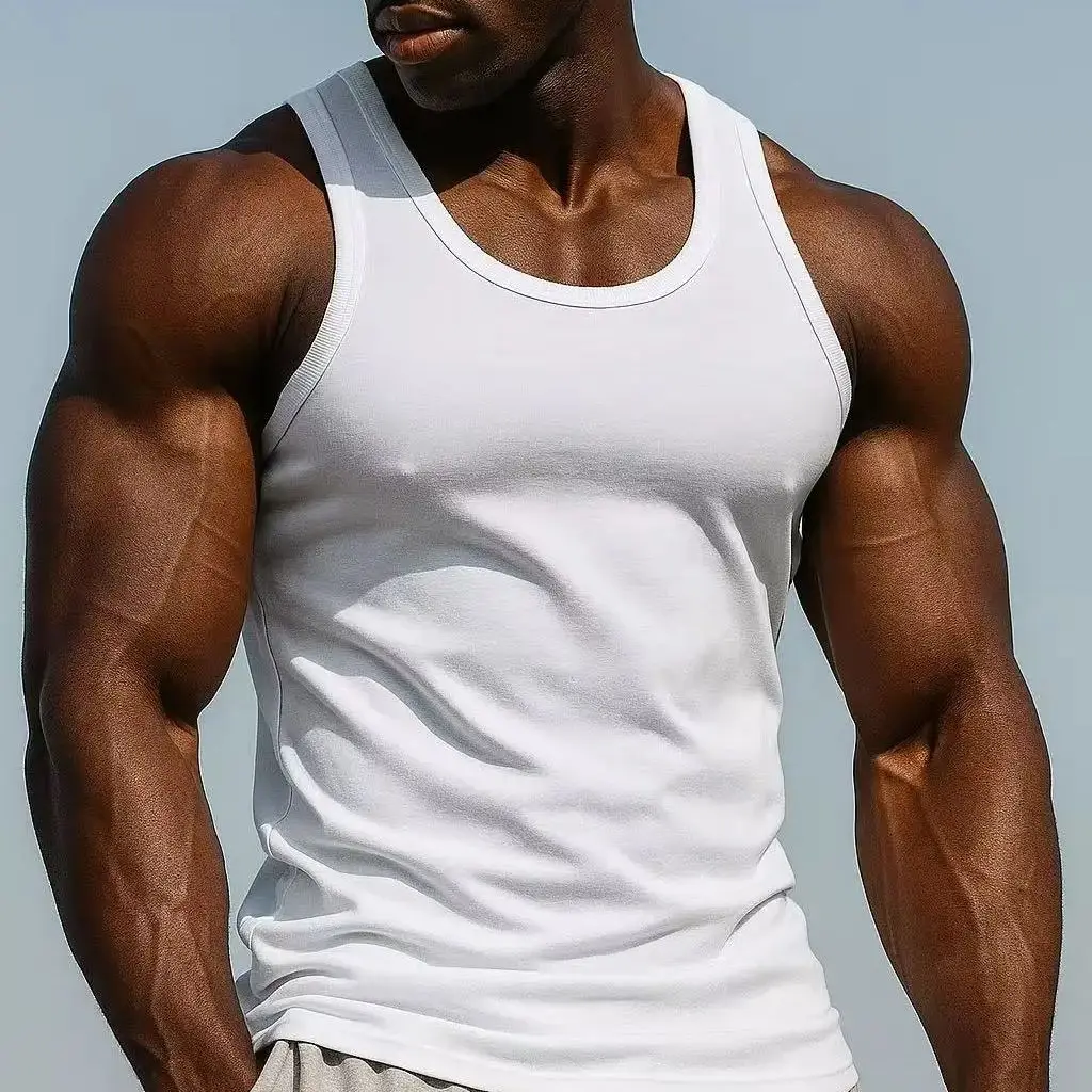 2026 Herren Baumwoll-Tanktop Muskel-Fit Ärmelloses Unterhemd Fitness-Studio Workout Geripptes Unterhemd Atmungsaktives Sommer-Trainingsshirt 3/2/1 Stück