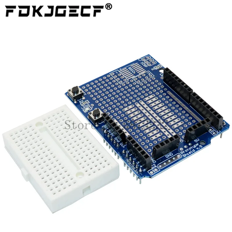 لوحة توسيع النموذج الأولي UNO Proto Shield مع لوح خبز صغير SYB-170 يعتمد على ARDUINO UNO ProtoShield