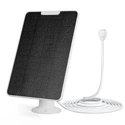 10W 5V Solar Panel Charger IP65 Waterproof Solar Charger with Adjustable Wall Mount for Google Nest Cam Home Security Camera