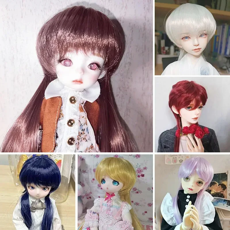 

1/3 1/4 1/6 1/8 BJD SD doll wig jellyfish head wig high temperature fiber doll hair 25 color