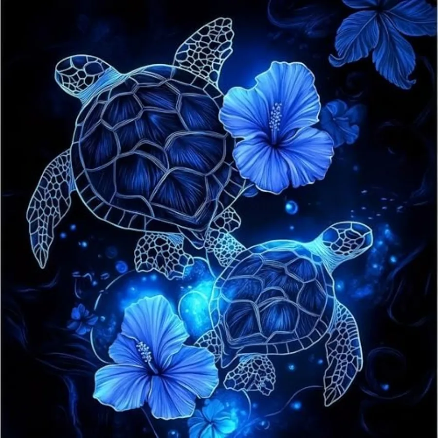 Diamond Art Kits for Adults Sea Turtle, DIY 5D Diamond Painting Kit for Beginners, Full Round Drill Gem Art Dots for Adults, Di