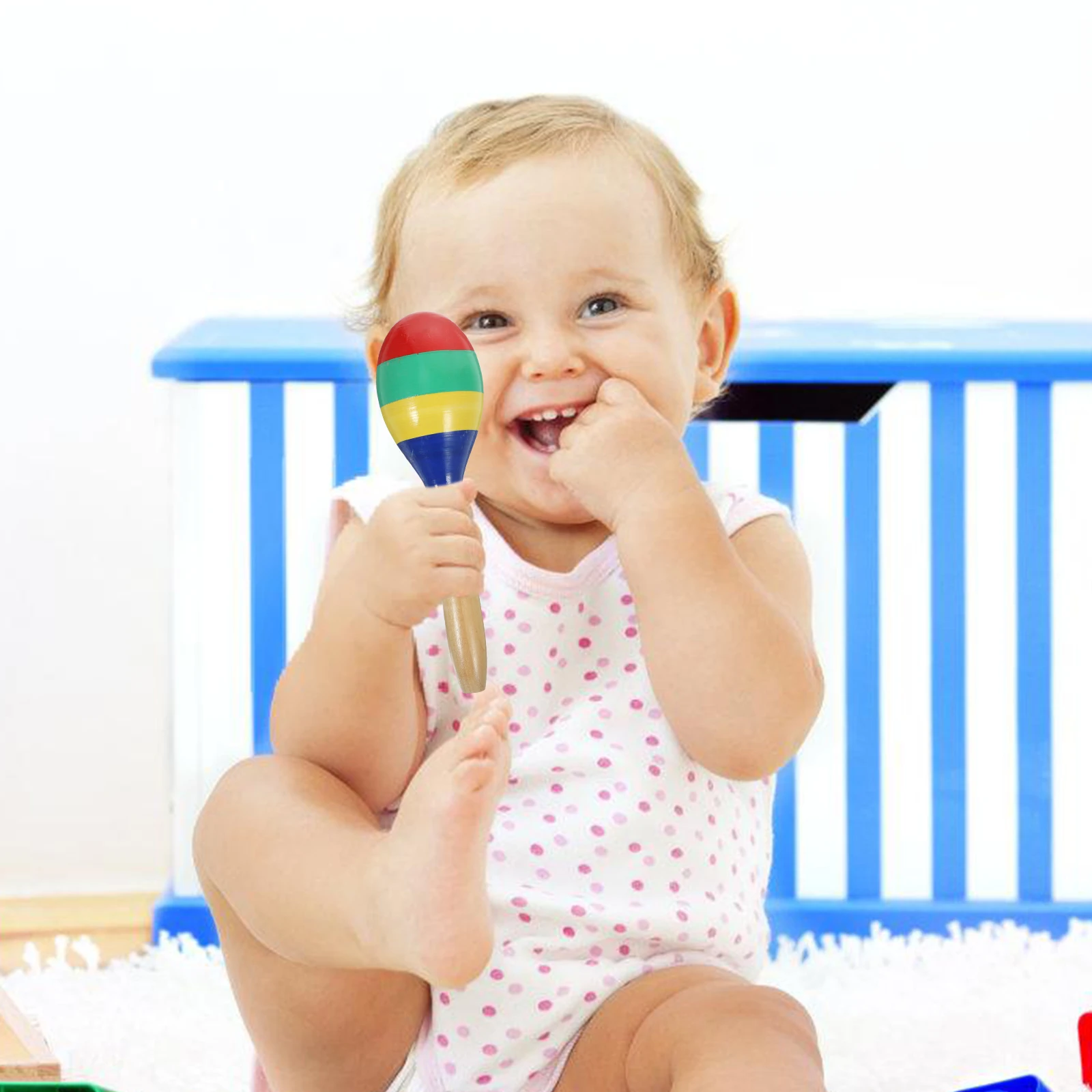 

2 Pcs for Kids Wooden Sand Balls Preschool Musical Toys ' Instruments Child