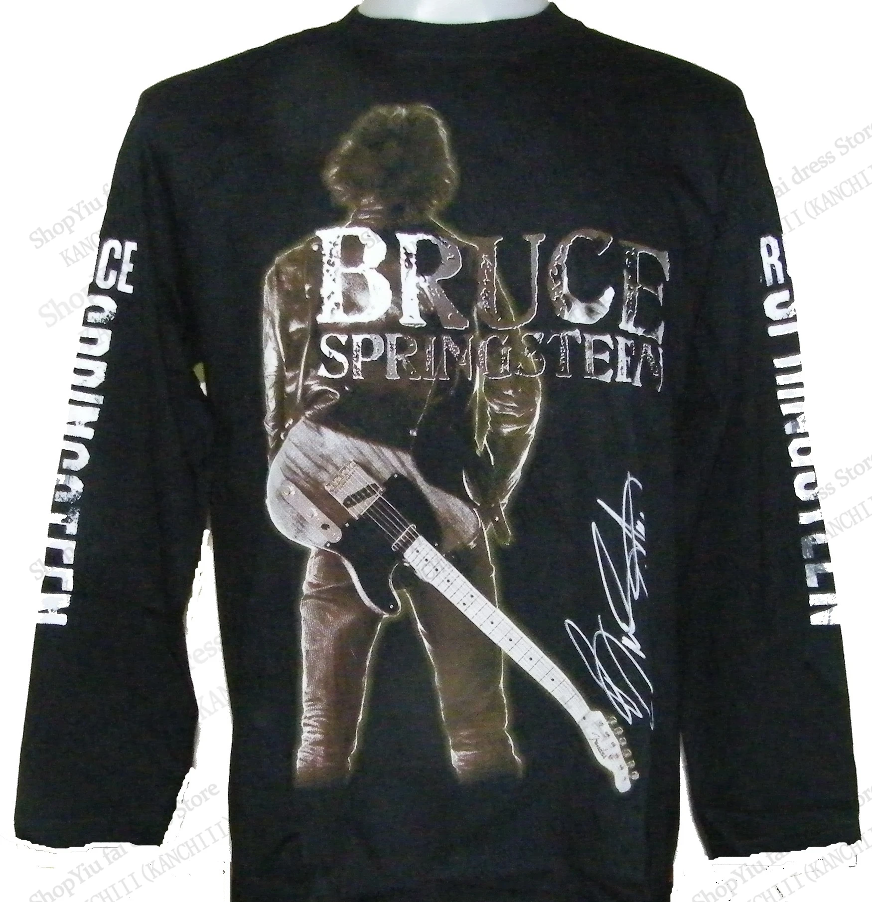 Metal Bruce Springsteen Street Band Album 3D Print Long Sleeve T-shirt Men Women Fashion Hip Hop Vintage Tops Tees Rock Camiseta