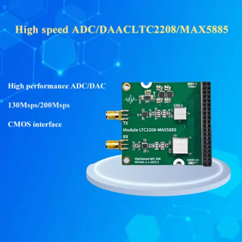 High Speed ADC Module,High-speed DAC Module,Arbitrary Waveform Generation/Acquisition, LTC2208,MAX5885
