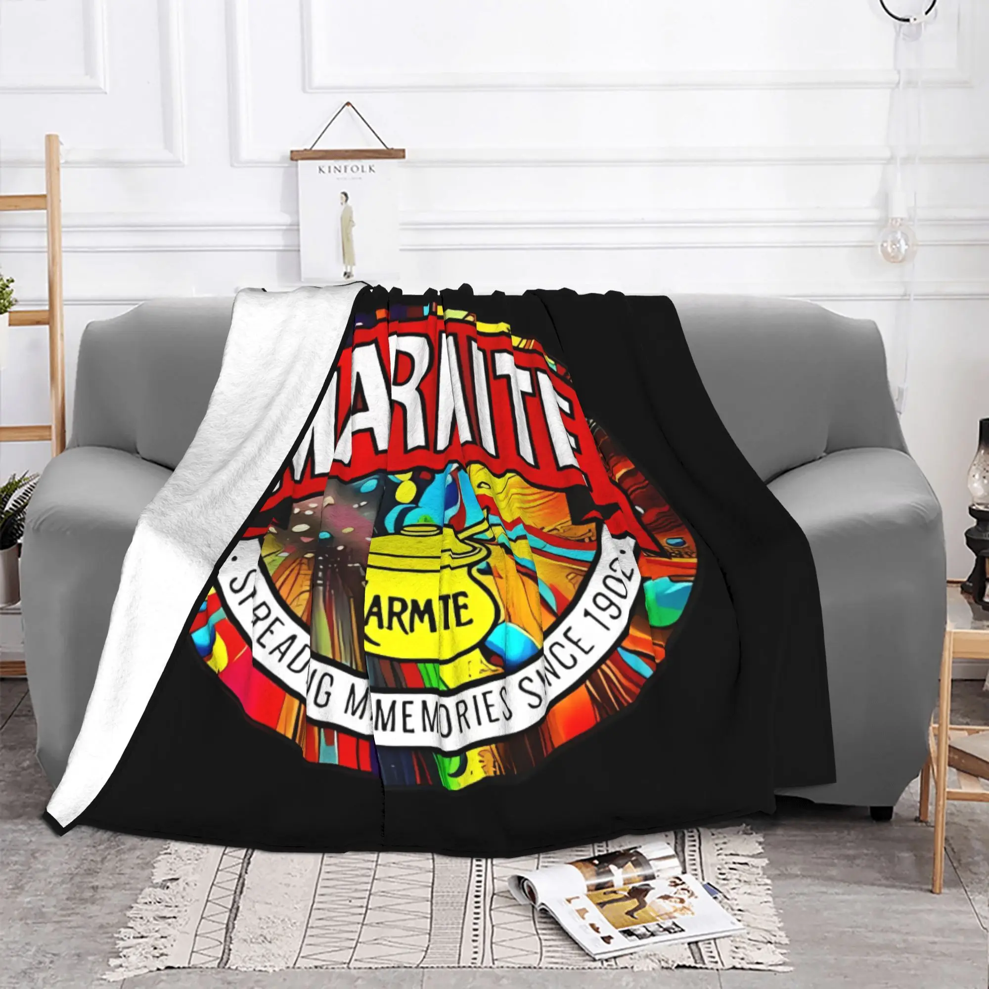1PC Anniversary Pop Marmite home room decorations Winter Blankets for Adults Bedding Home Interior Sofa Knee