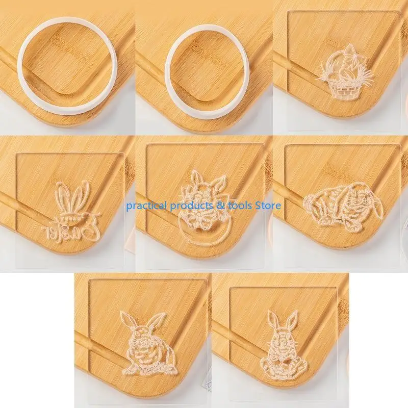 

77JB Cake Mold Christmas Theme Plastic Easter Theme Bunny Eggs