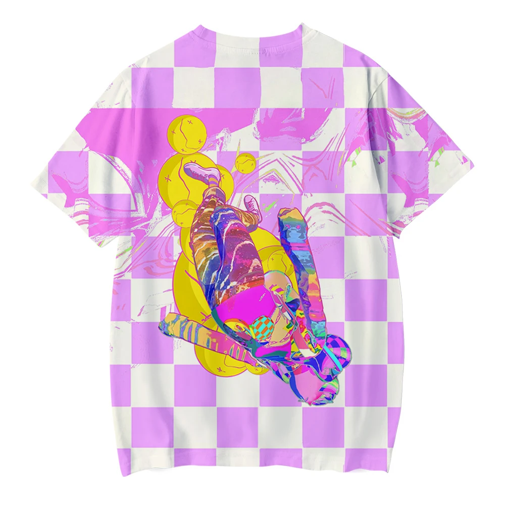 Camiseta 3D Yameii Unisex, Camiseta de cuello redondo de manga corta, ropa de calle Harajuku, ropa de estilo informal, cantante de VTuber, 2022