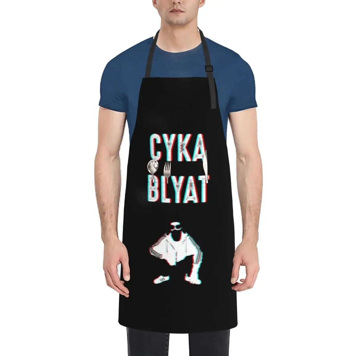 

Cyka Blyat Slav Squat Apron Chef Uniform Woman Home Cleaning household woman Waterproof Kitchen Woman Apron